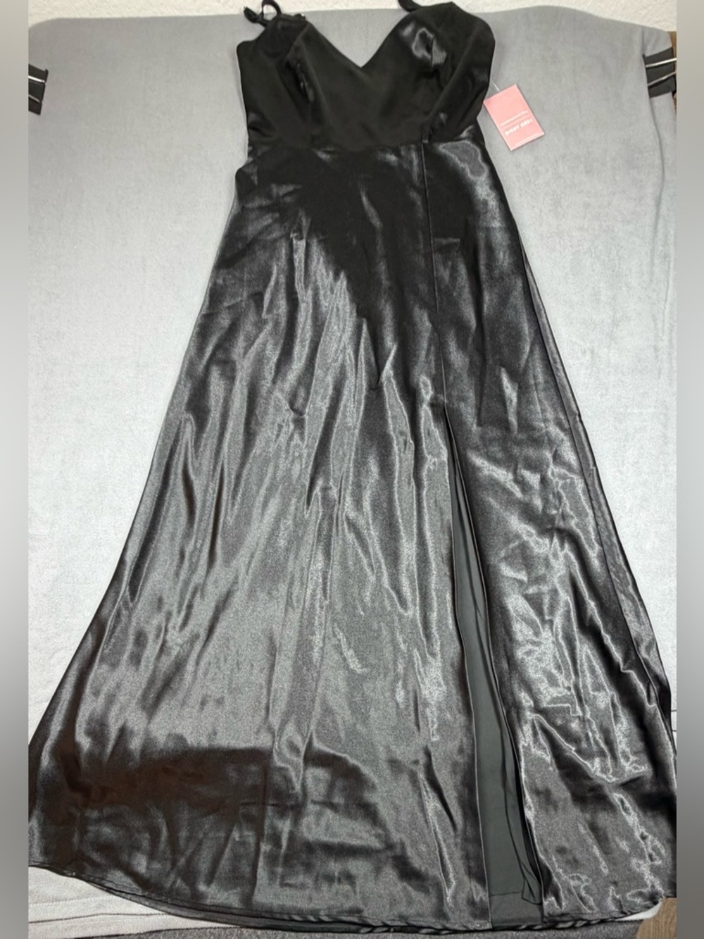 Birdy Grey Jay Strappy Tank Black Satin Dress